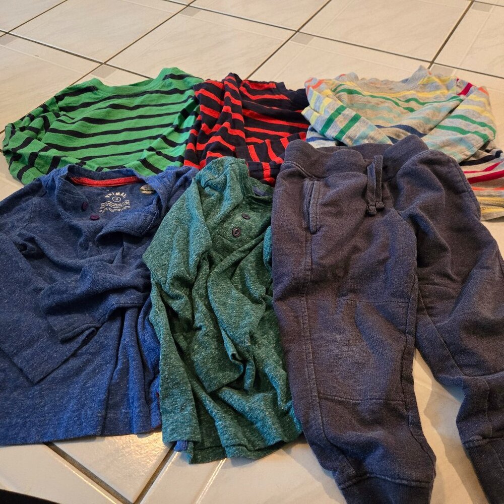 Primary Kids Matching Sets - Green, Red, Navy, Heather Gray, Blue